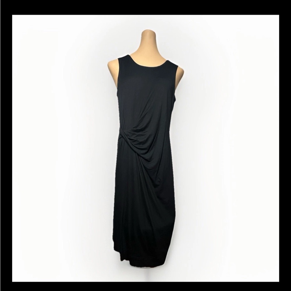 Garnet Hill Black Midi Dress